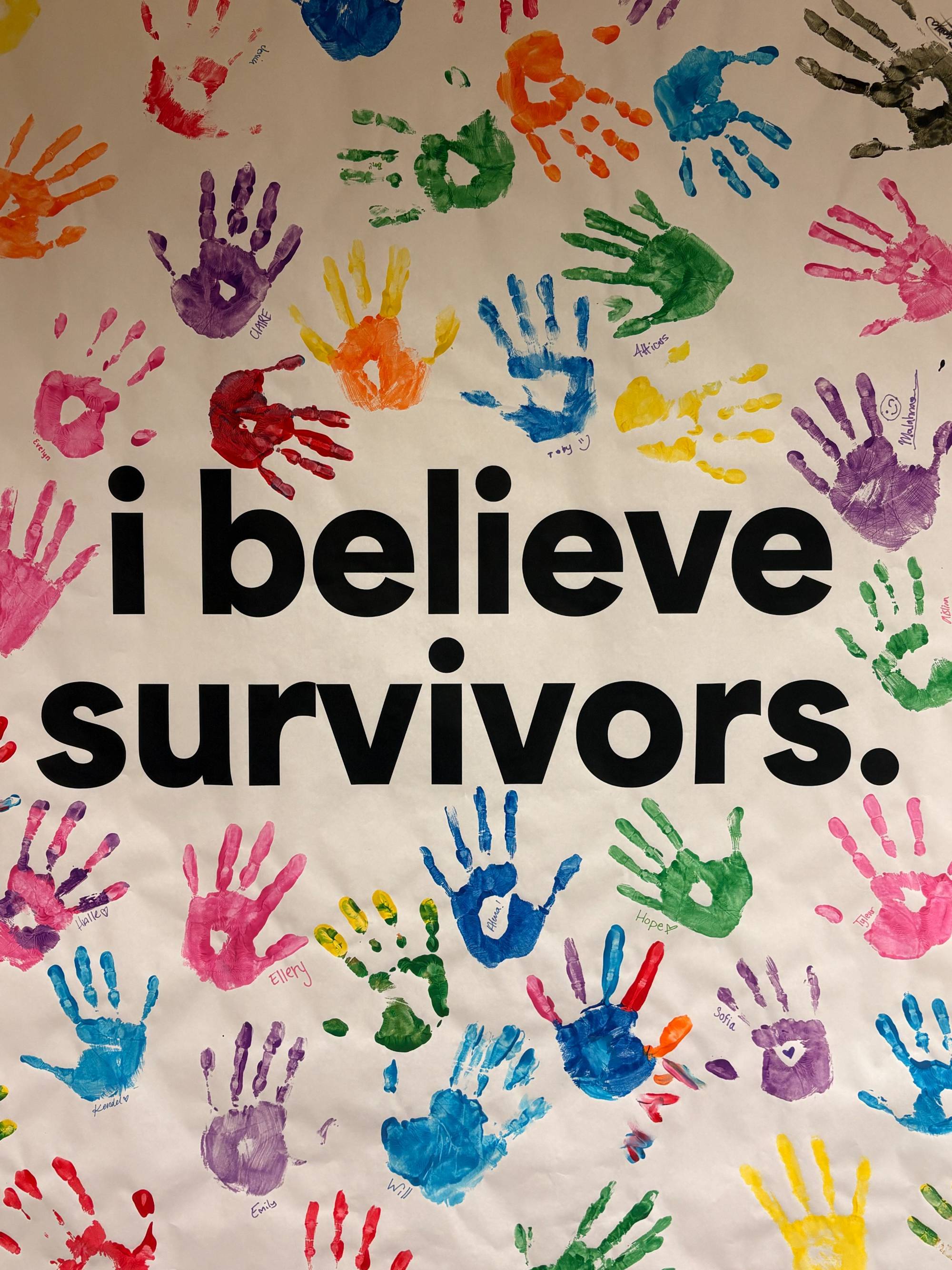 image with saying " I believe survivors."